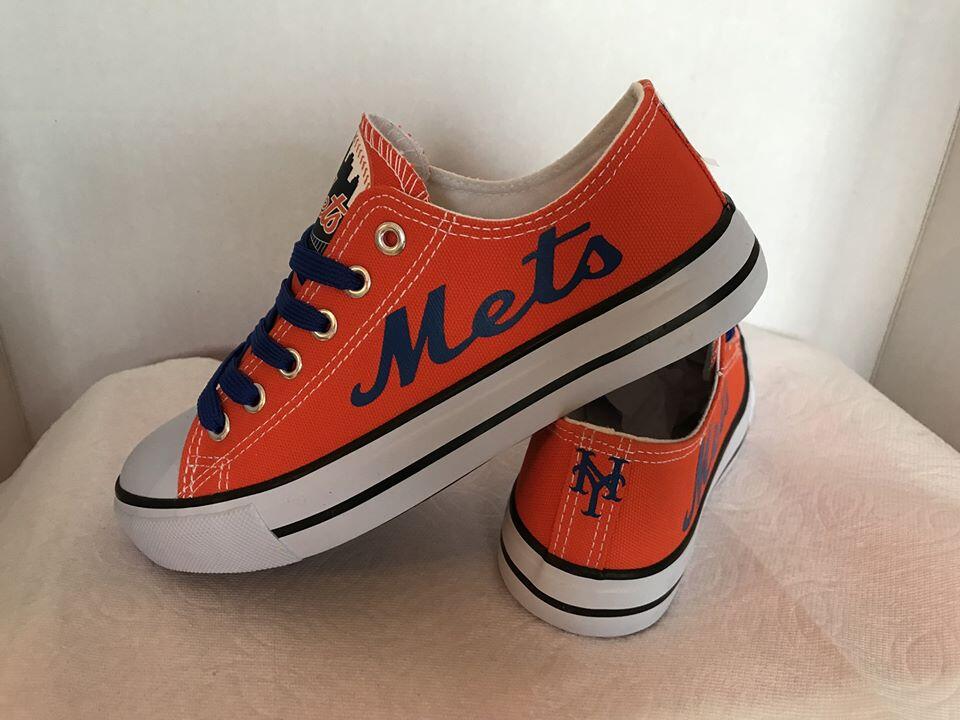 Women's New York Mets Repeat Print Low Top Sneakers 004